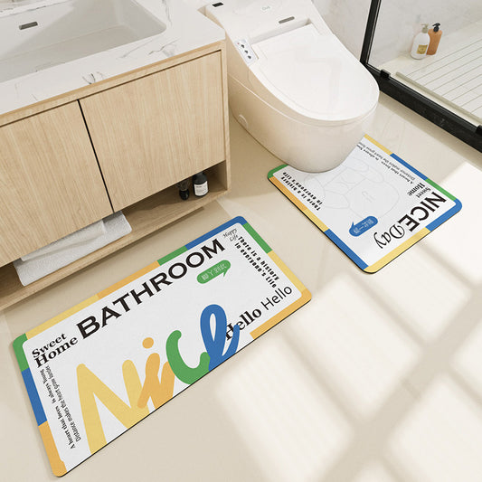 Absorbent Non-Slip Bathroom Door Mat – Quick-Dry & Durable | UK Home Essential